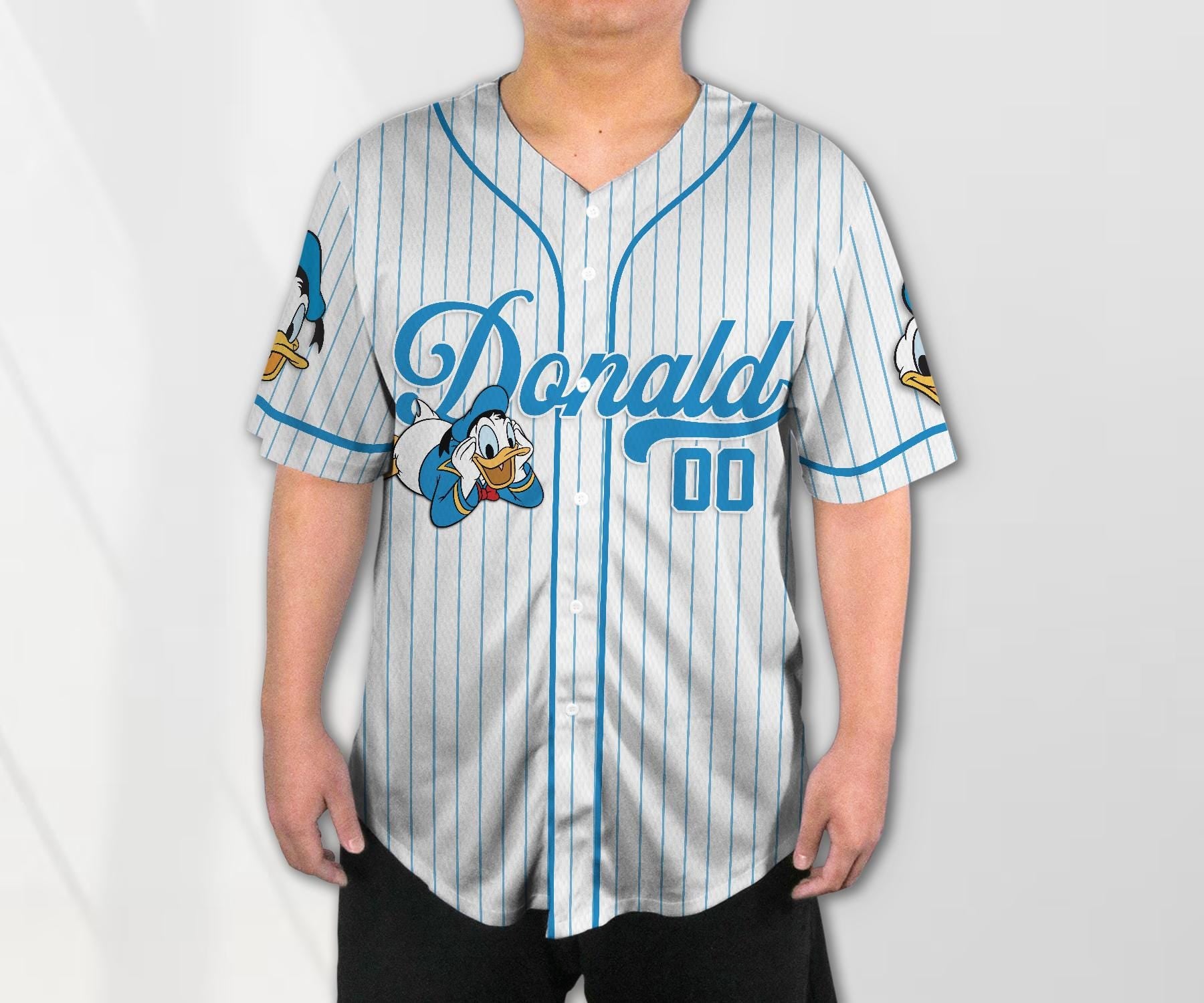 Personalized Donald Duck Baseball Jersey Shirt Magic Kingdom Shirt Custom Donald Duck Shirt Gifts
