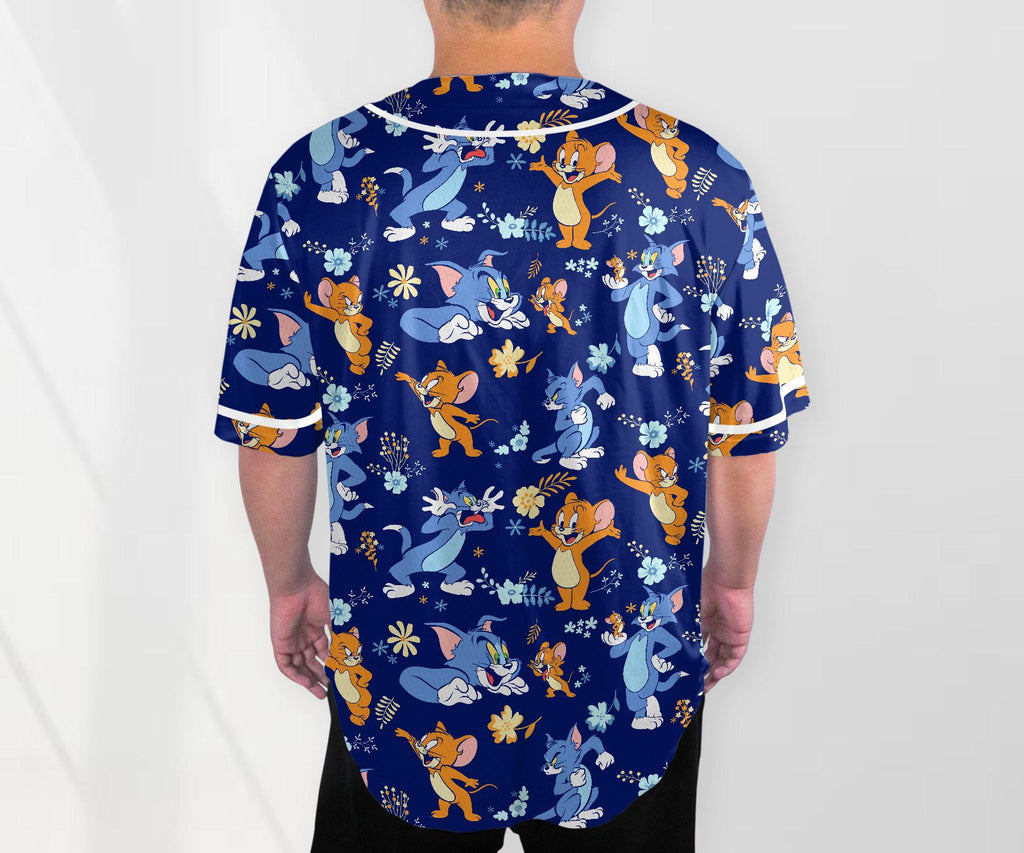 Tom And Jerry Jersey Jerry Baseball Jersey Shirt Funny Jersey Shirt Tom Shirt Gifts