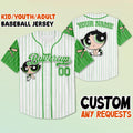 Custom Buttercup Baseball Jersey, Kid Youth Adult Jersey, Personalized Name Number Shirt, Power Cartoon Team Jersey, Gift for Fans