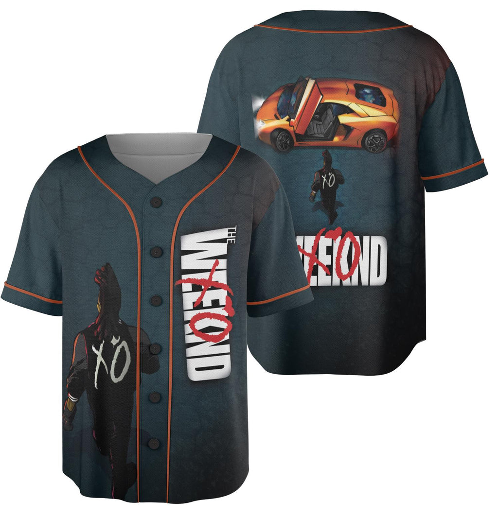 Starboy-Inspired Anime Baseball Jersey, Lamborghini The Weeknd Jersey, High GSM Apparel, Perfect Gift for Music and Street Culture Fans