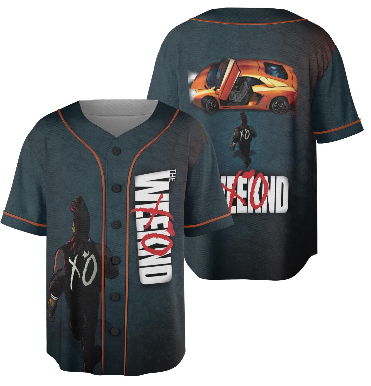 Starboy-Inspired Anime Baseball Jersey, Lamborghini The Weeknd Jersey, High GSM Apparel, Perfect Gift for Music and Street Culture Fans