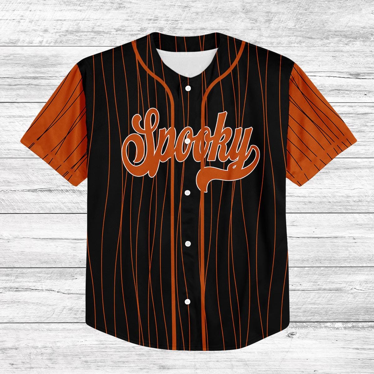 Custom Spooky Baseball Jersey, Halloween Jersey Shirt, Kids Youth Adult Matching Halloween Outfit, October 31 Costume Jersey Tee