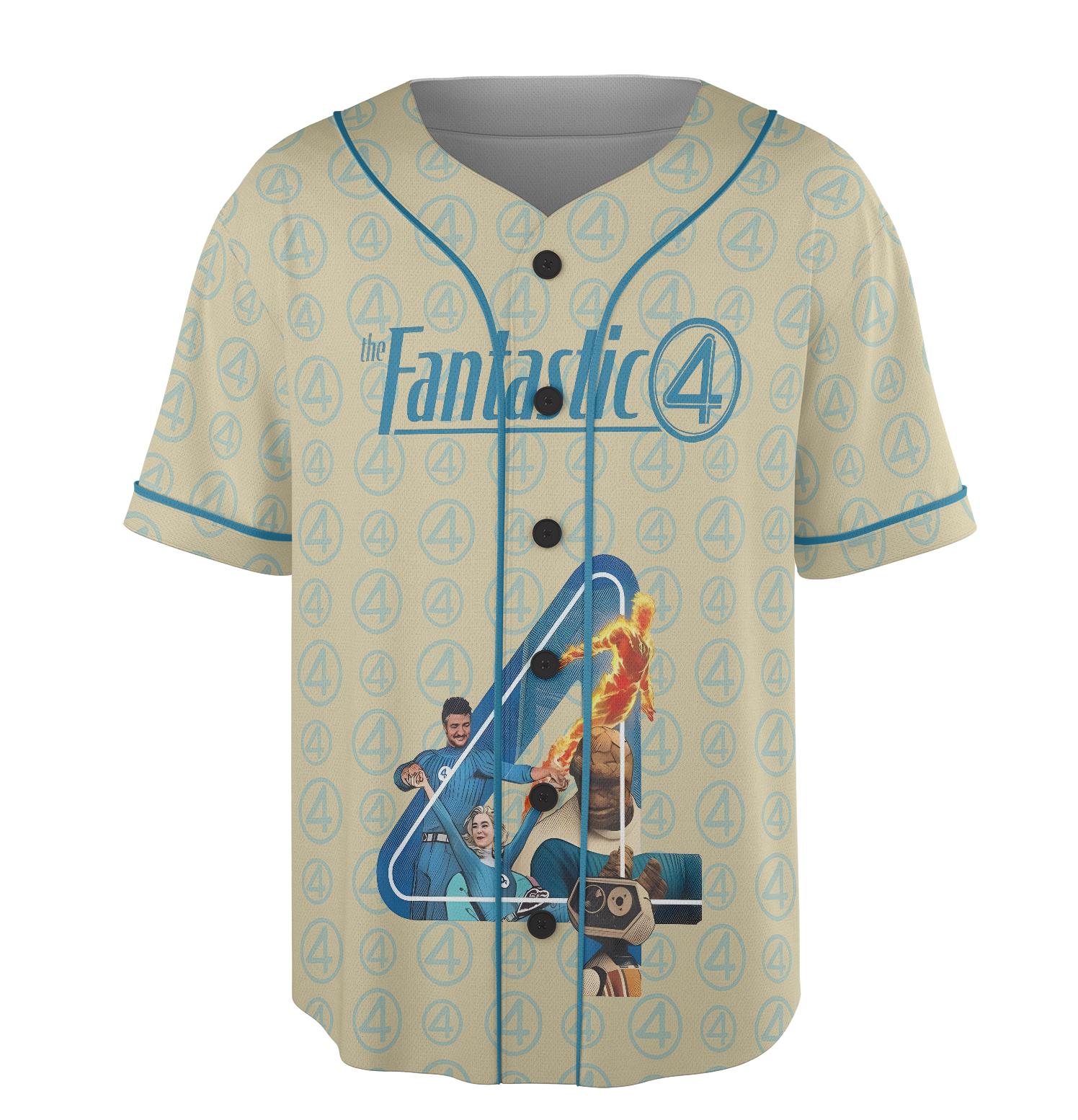 The Fantastic Four First Steps Unisex Baseball Jersey, Movie Jersey