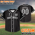 Custom Birthday Baseball Jersey, Jack Skellington Pinstripe Shirt, Personalized Name Number, Spooky Birthday Gift, Halloween Party