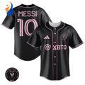 Inter Miami Leo Messi Black Baseball Jersey Gift for Men Women - Bafud