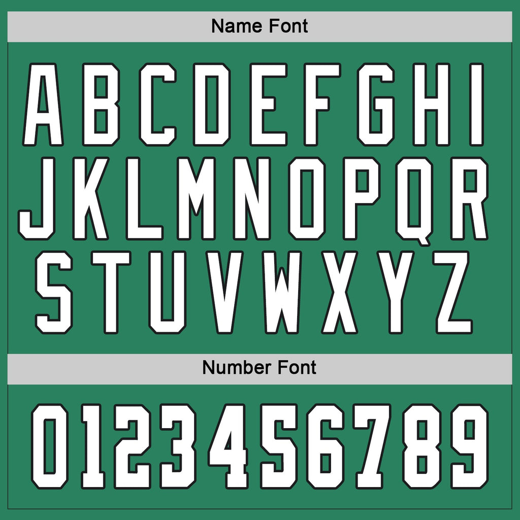 Custom Kelly Green White-Black Hockey Jersey