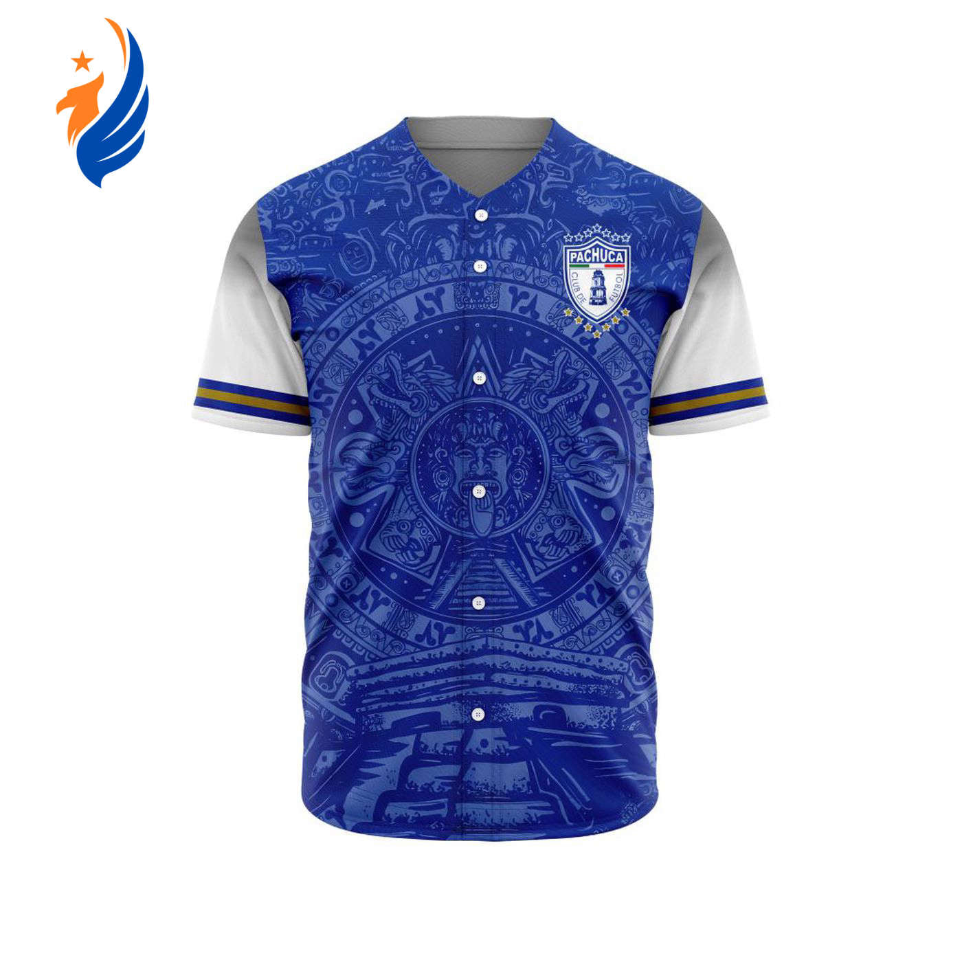 LIGA MX C.F. Pachuca Special Aztec Design Baseball Jersey Gift for Men Women - Bafud