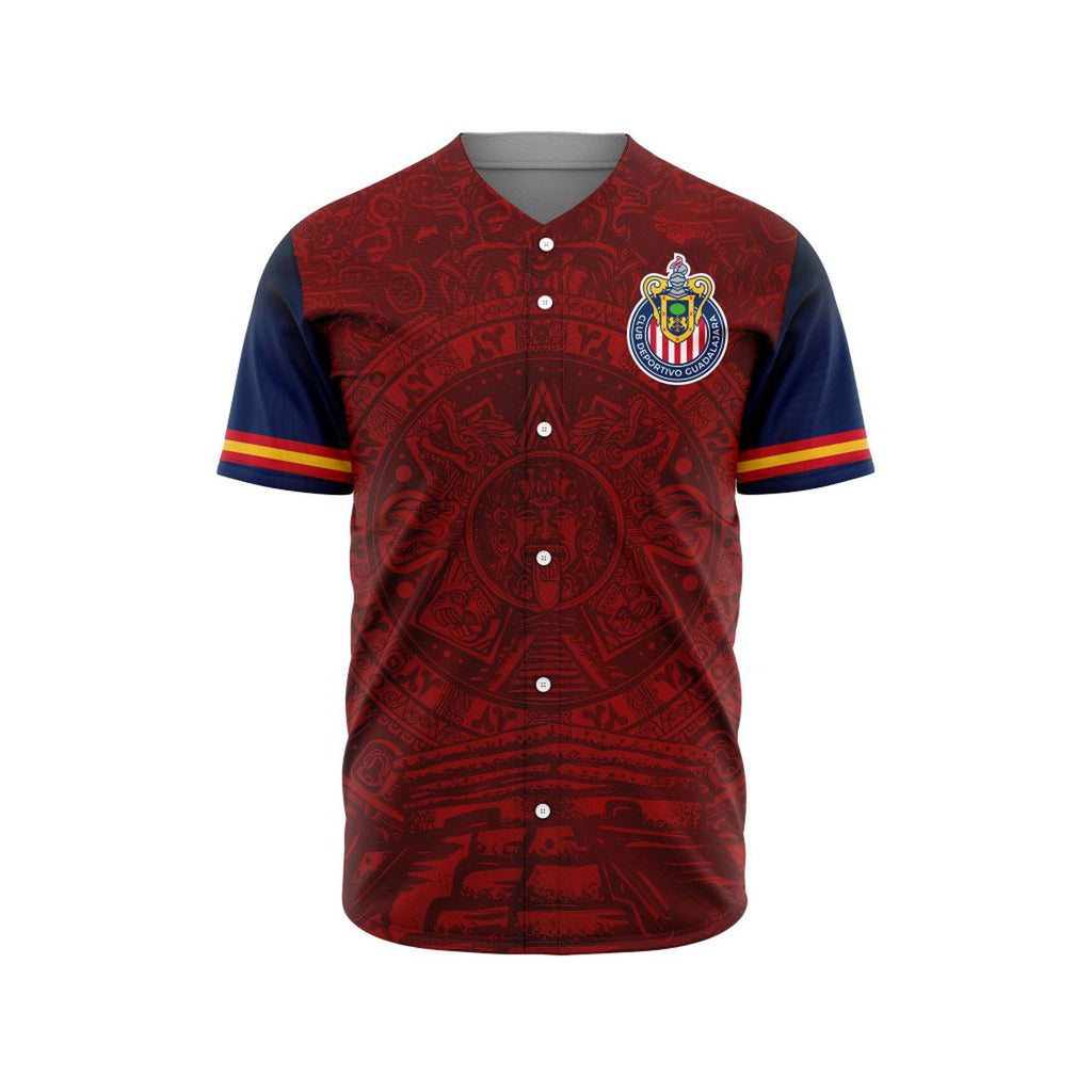 LIGA MX Chivas Guadalajara Special Aztec Design Baseball Jersey Gift for Men Women - Bafud