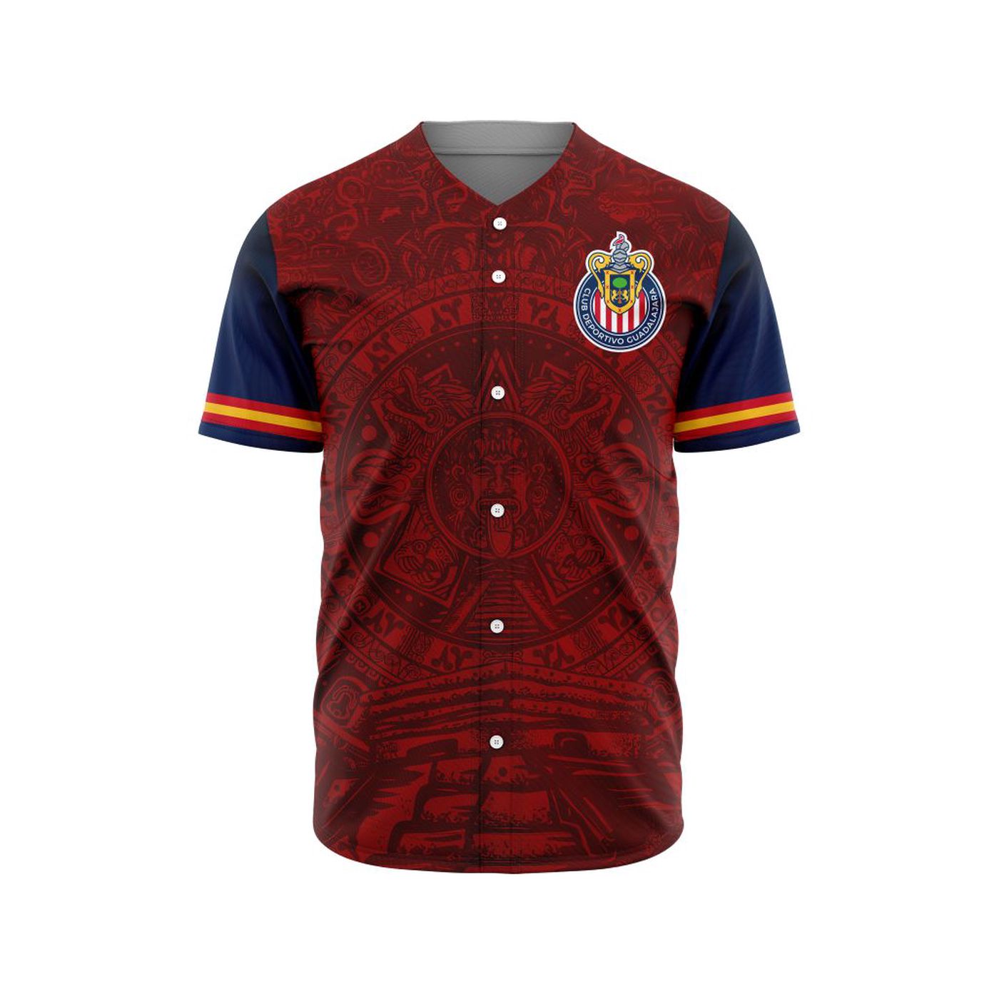 LIGA MX Chivas Guadalajara Special Aztec Design Baseball Jersey Gift for Men Women - Bafud
