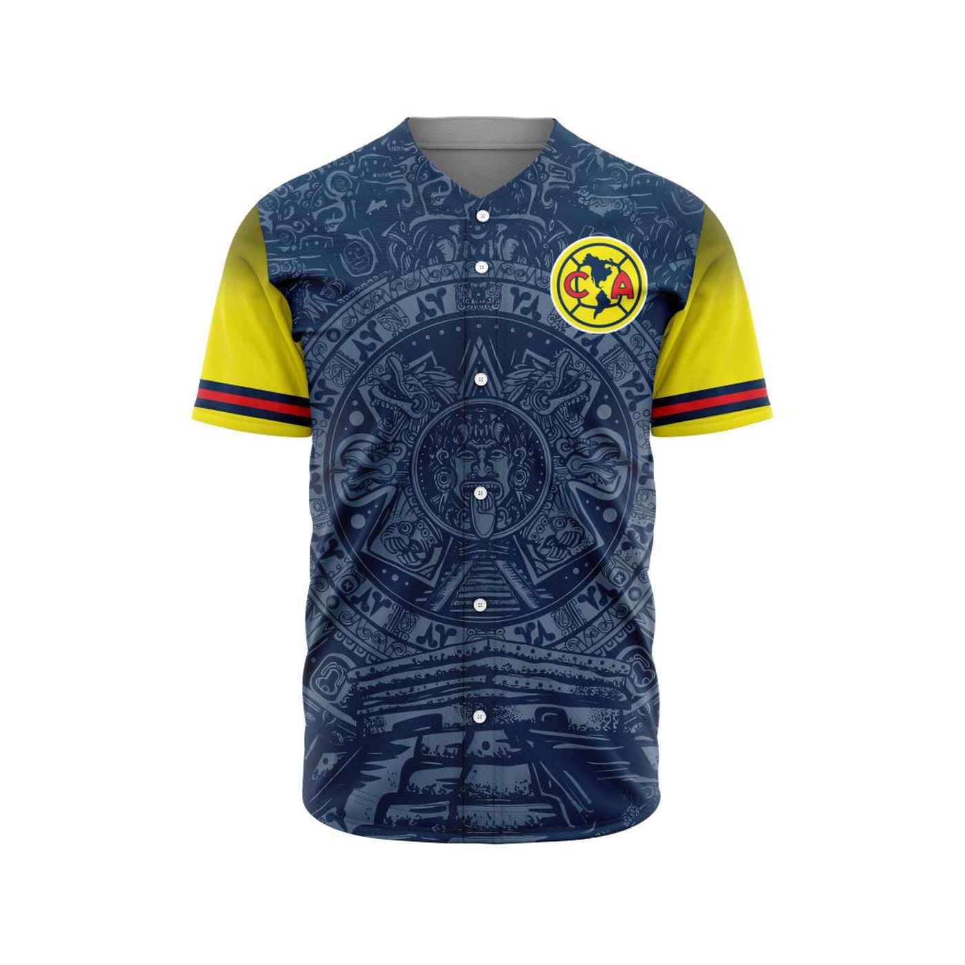 LIGA MX Club America Special Aztec Design Baseball Jersey Gift for Men Women - Bafud