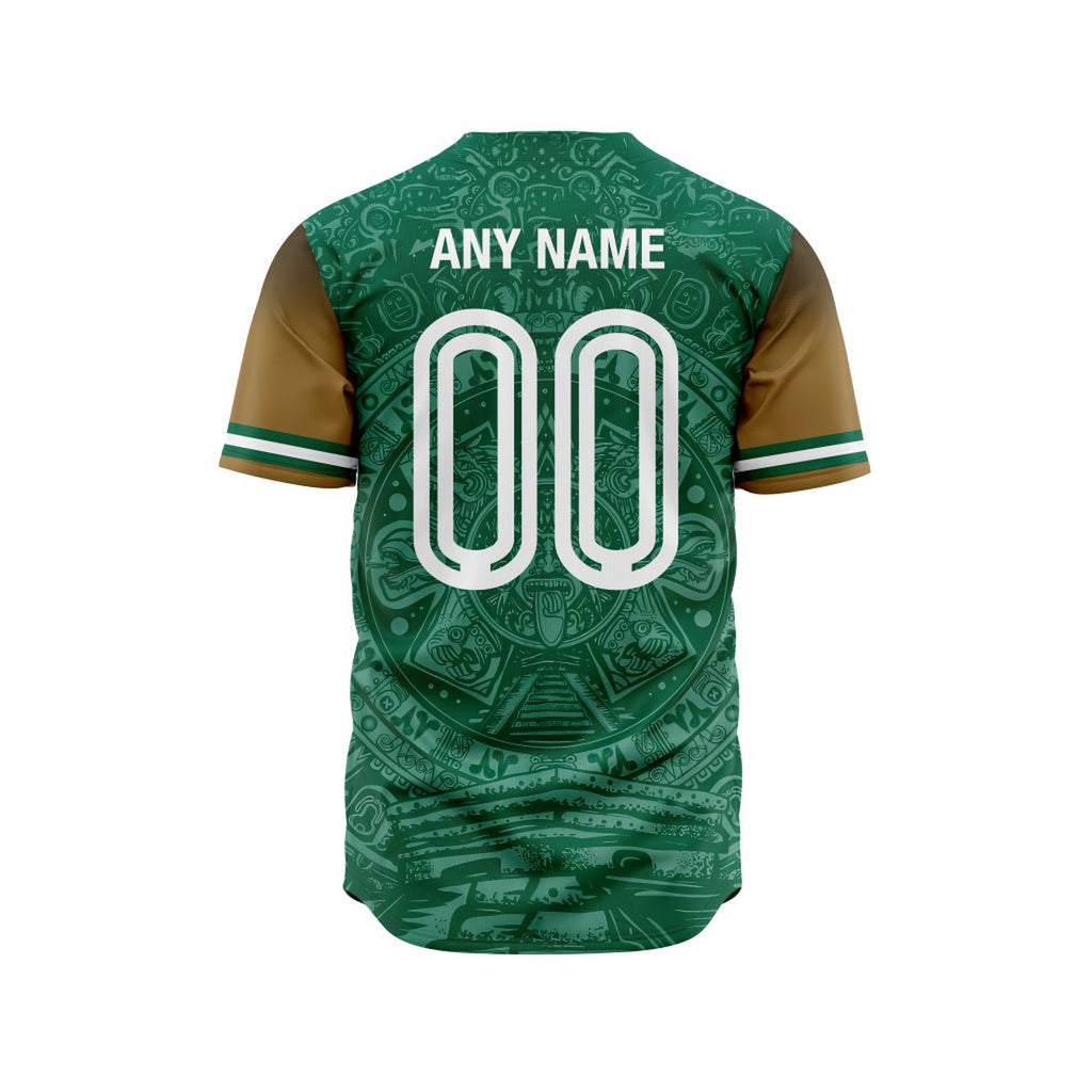 LIGA MX Club Leon Special Aztec Design Baseball Jersey Gift for Men Women - Bafud