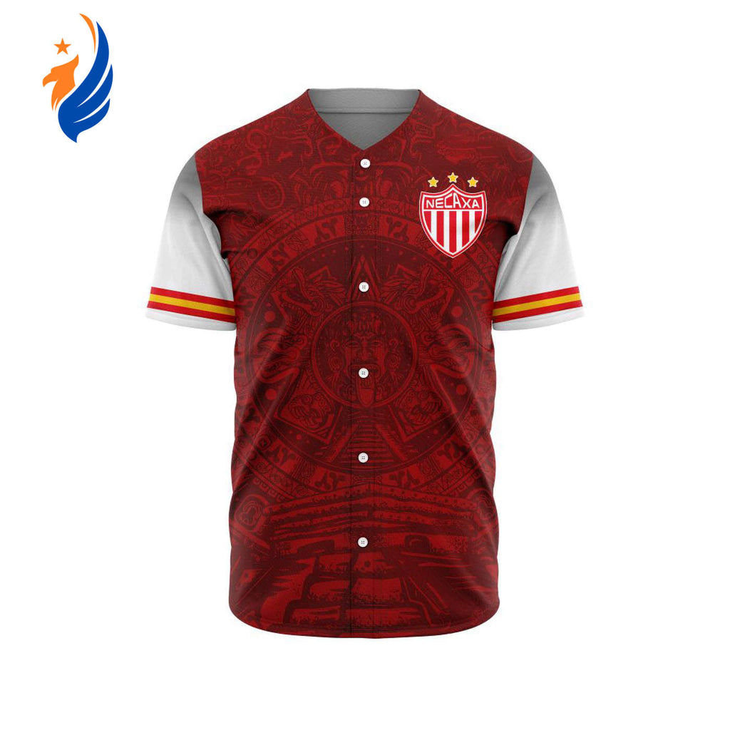 LIGA MX Club Necaxa Special Aztec Design Baseball Jersey Gift for Men Women - Bafud