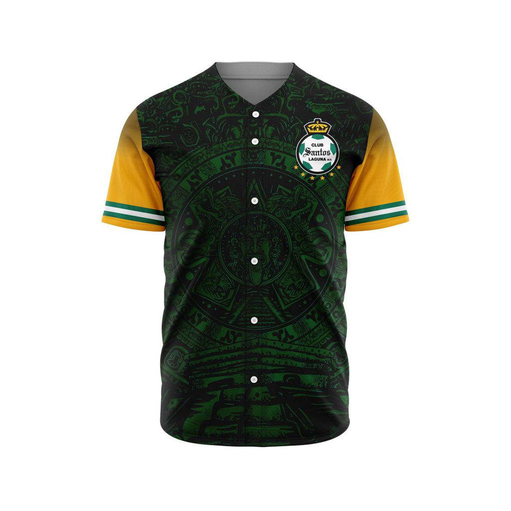 LIGA MX Club Santos Laguna Special Aztec Design Baseball Jersey Gift for Men Women - Bafud