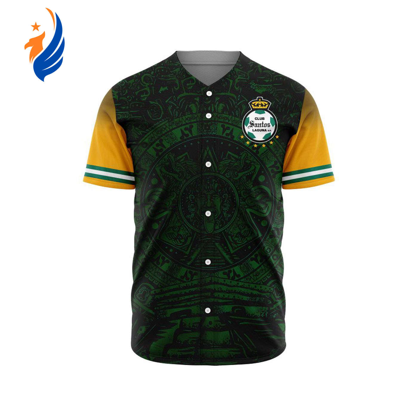 LIGA MX Club Santos Laguna Special Aztec Design Baseball Jersey Gift for Men Women - Bafud