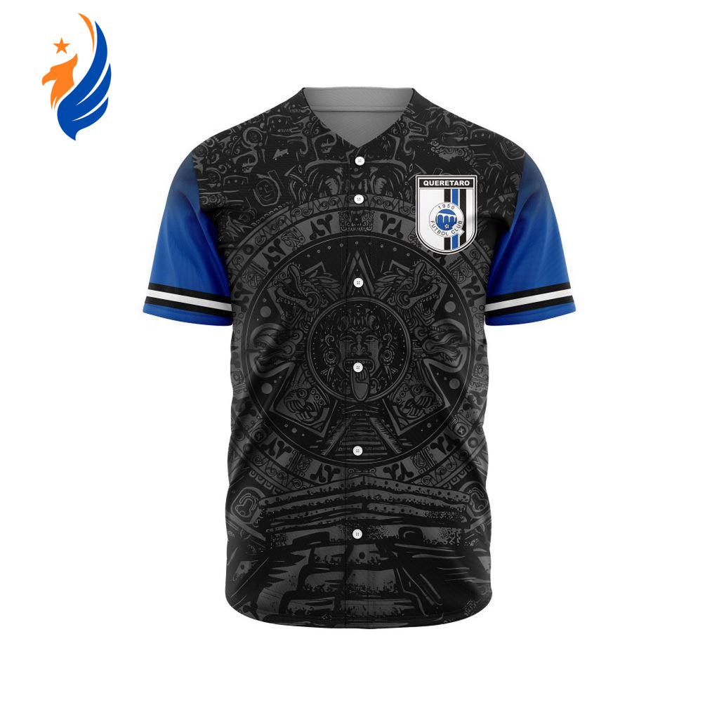 LIGA MX Queretaro F.C Special Aztec Design Baseball Jersey Gift for Men Women - Bafud