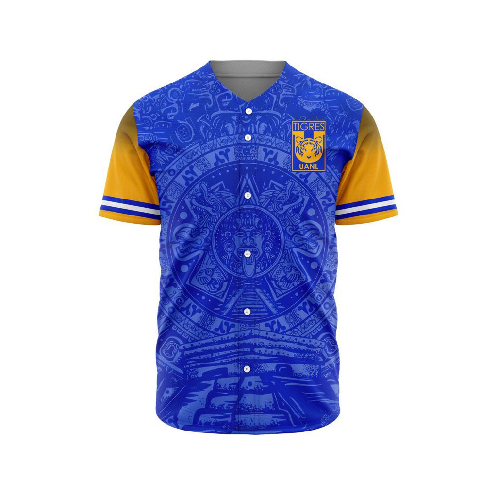 LIGA MX Tigres UANL Special Aztec Design Baseball Jersey Gift for Men Women - Bafud