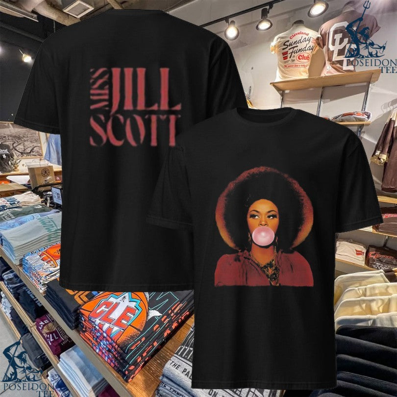 Miss Jill Scott Bubblegum Portrait Tee Unisex T-shirt, Sweatshirt, Hoodie (1)