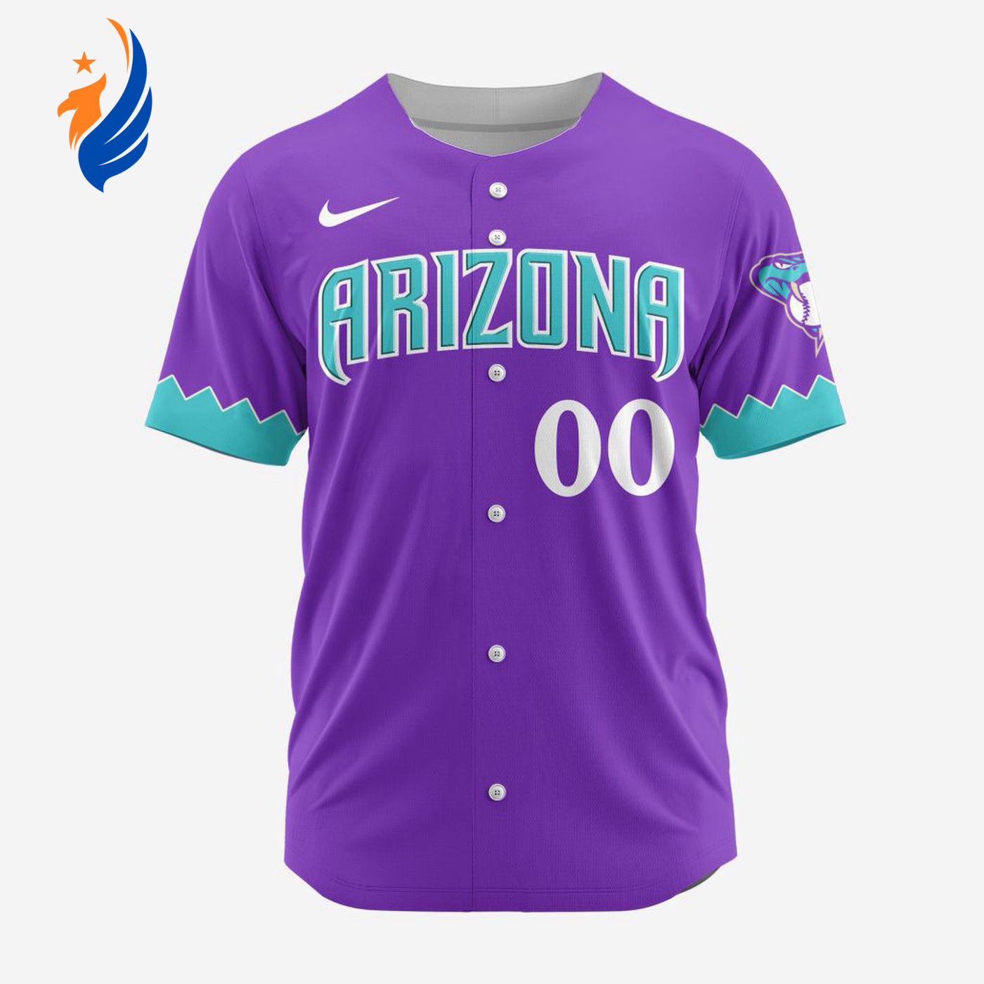 MLB Arizona Diamondbacks Personalized Alternate Design Concept Baseball Jersey 2404 - Bafud