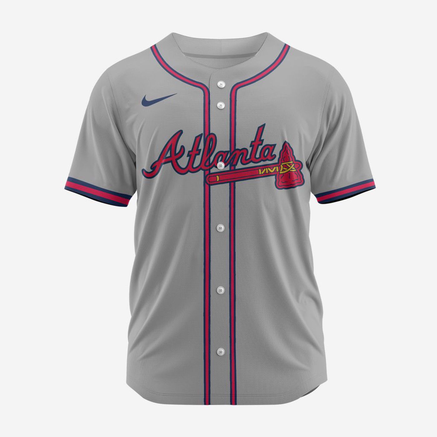 MLB Atlanta Braves Personalized 2024 Road Baseball Jersey - Bafud