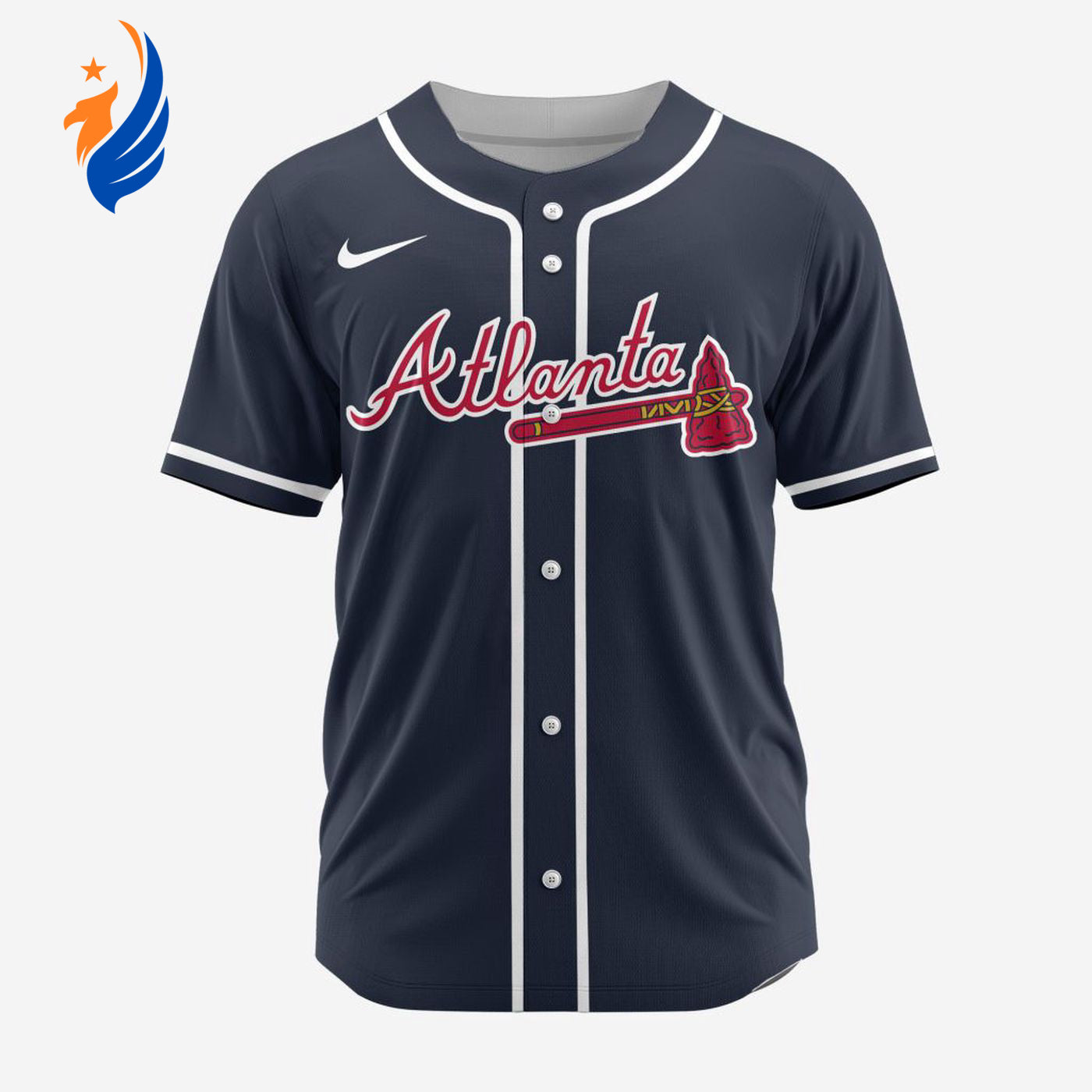 MLB Atlanta Braves Personalized Alternate 02 Baseball Jersey - Bafud