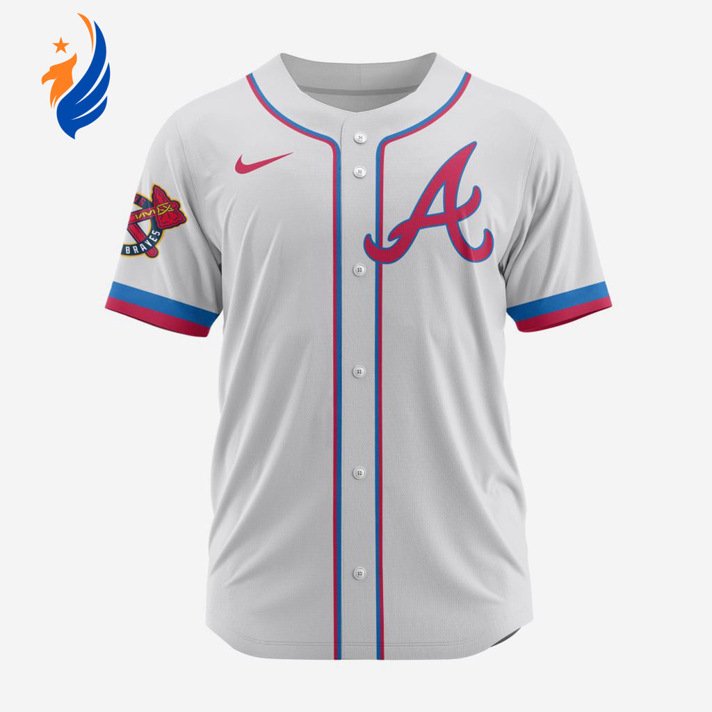 MLB Atlanta Braves Personalized Alternate Design Concept Baseball Jersey 2404 - Bafud