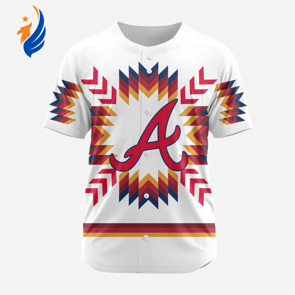 MLB Atlanta Braves Special Native Design Baseball Jersey Gift for Men Women - Bafud