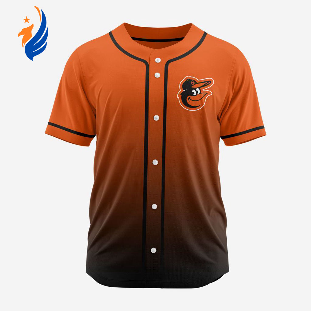 MLB Baltimore Orioles Personalized Gradient Design Baseball Jersey Gift for Men Women - Bafud