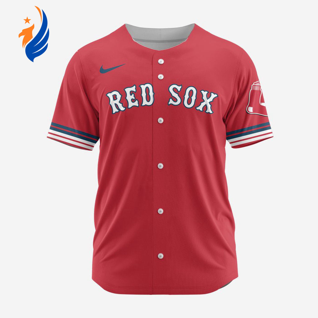 MLB Boston Red Sox Personalized Alternate Design Concept Baseball Jersey 2402 - Bafud