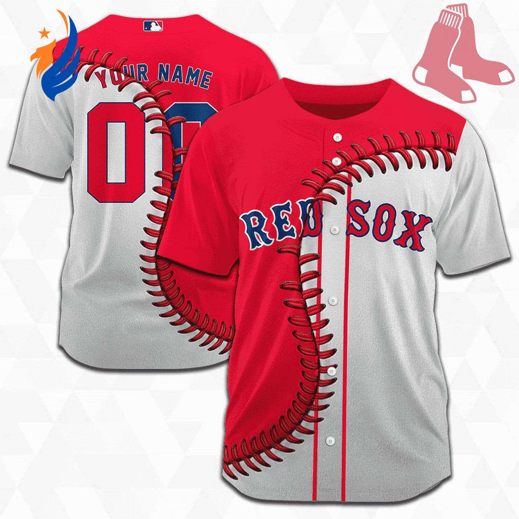 MLB Boston Red Sox Personalized Mix Baseball Jersey Gift for Men Women - Bafud