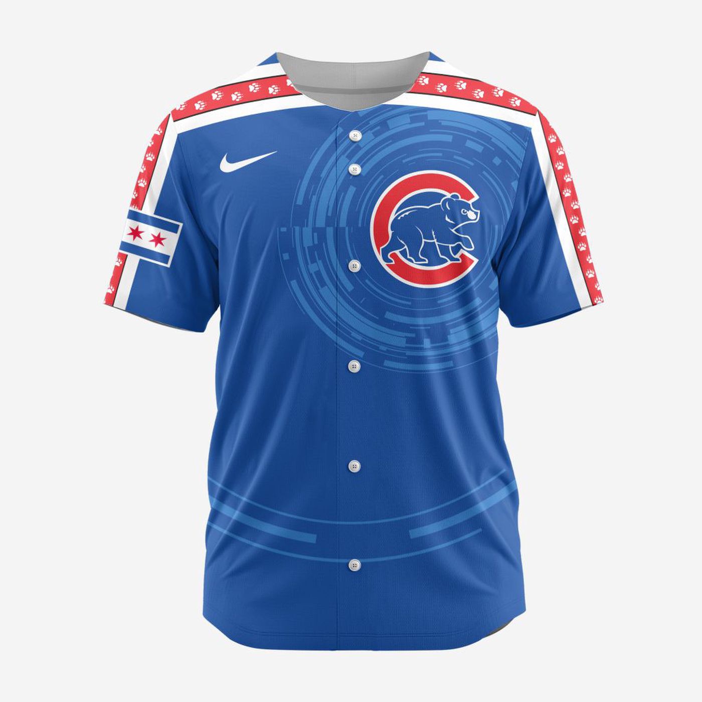 MLB Chicago Cubs Personalized Alternate Design Concept Baseball Jersey 2402 - Bafud
