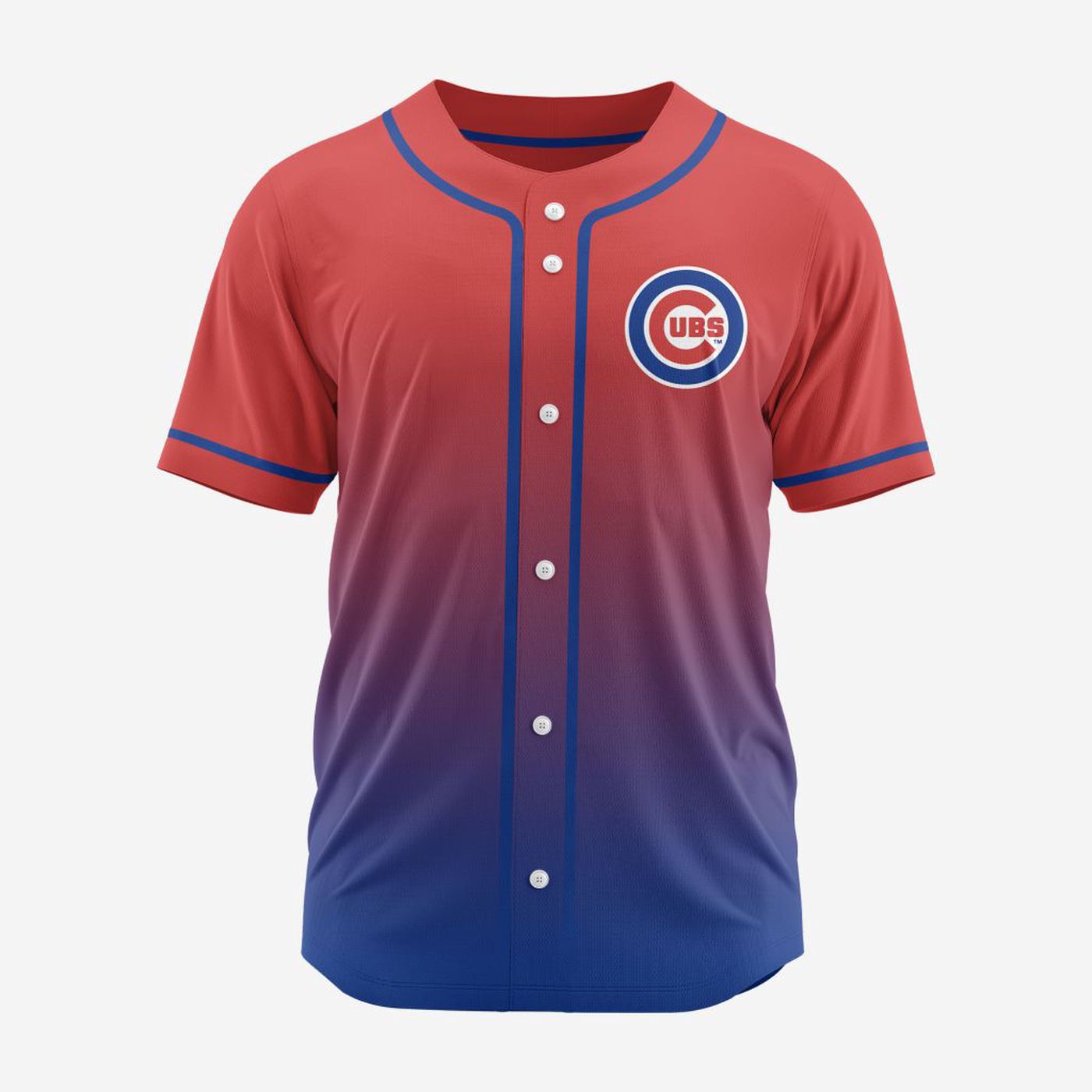 MLB Chicago Cubs Personalized Gradient Design Baseball Jersey Gift for Men Women - Bafud