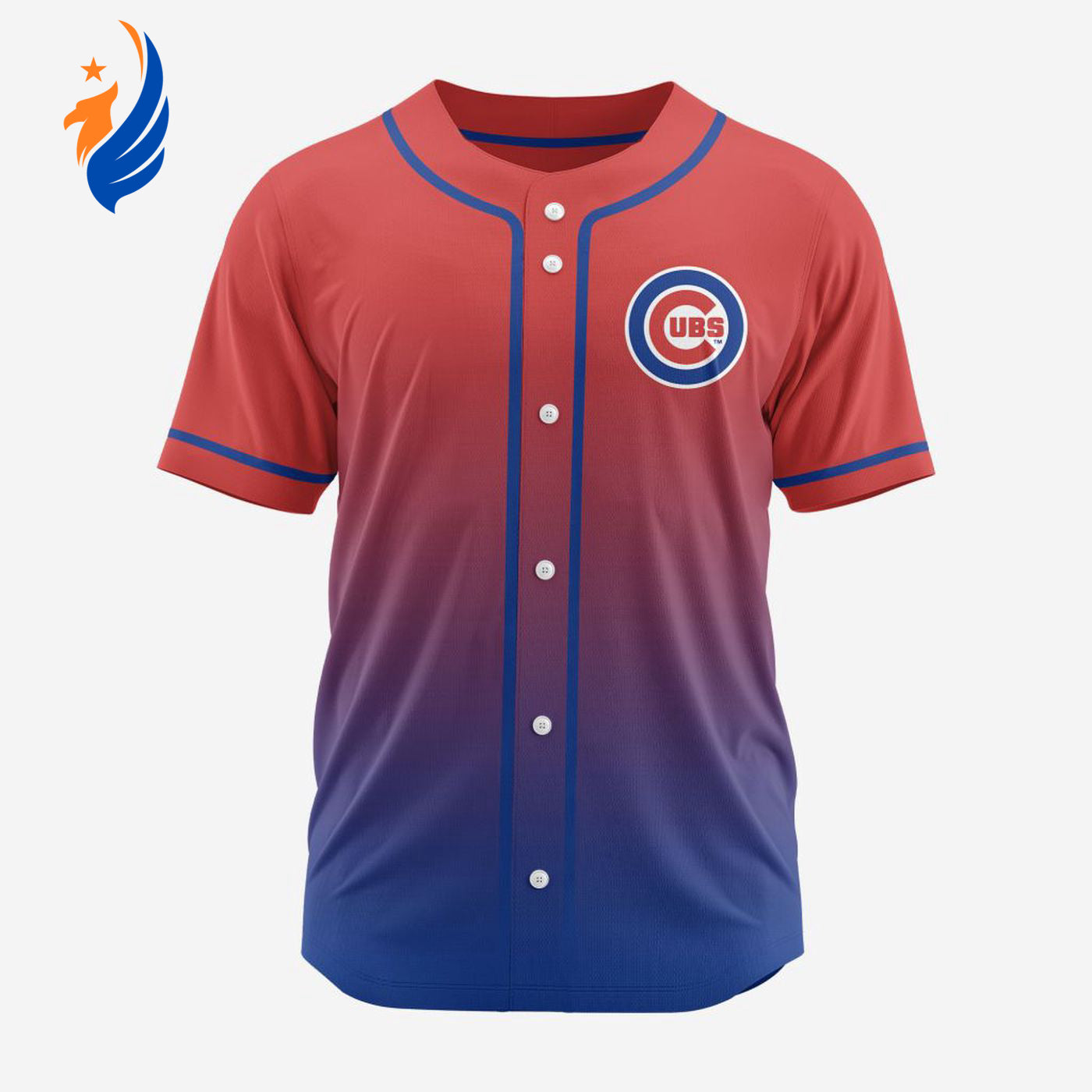 MLB Chicago Cubs Personalized Gradient Design Baseball Jersey Gift for Men Women - Bafud