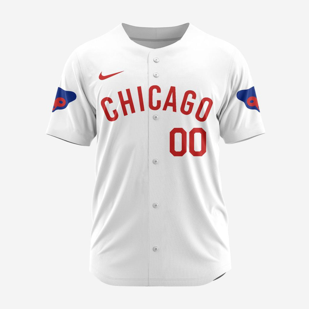 MLB Chicago Cubs Personalized Reverse Retro Concept Design Baseball Jersey - Bafud