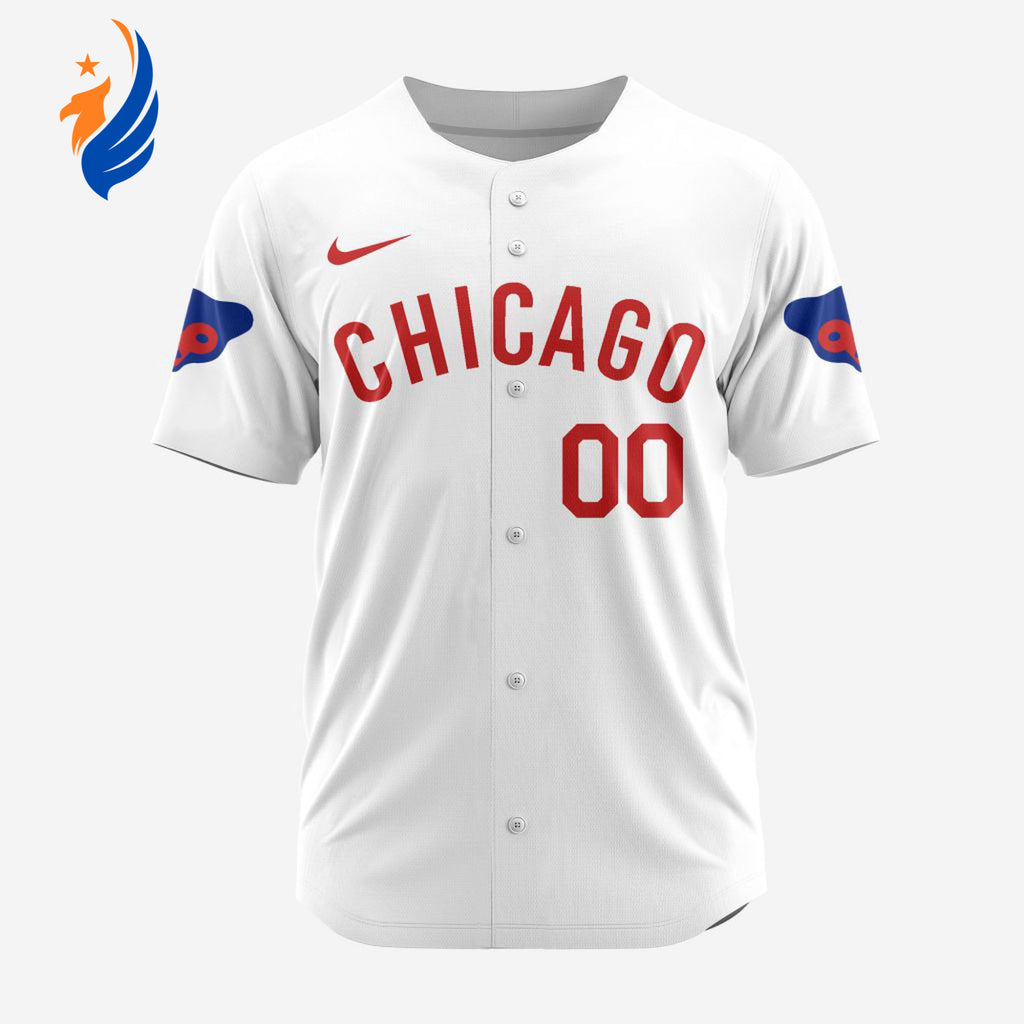 MLB Chicago Cubs Personalized Reverse Retro Concept Design Baseball Jersey - Bafud