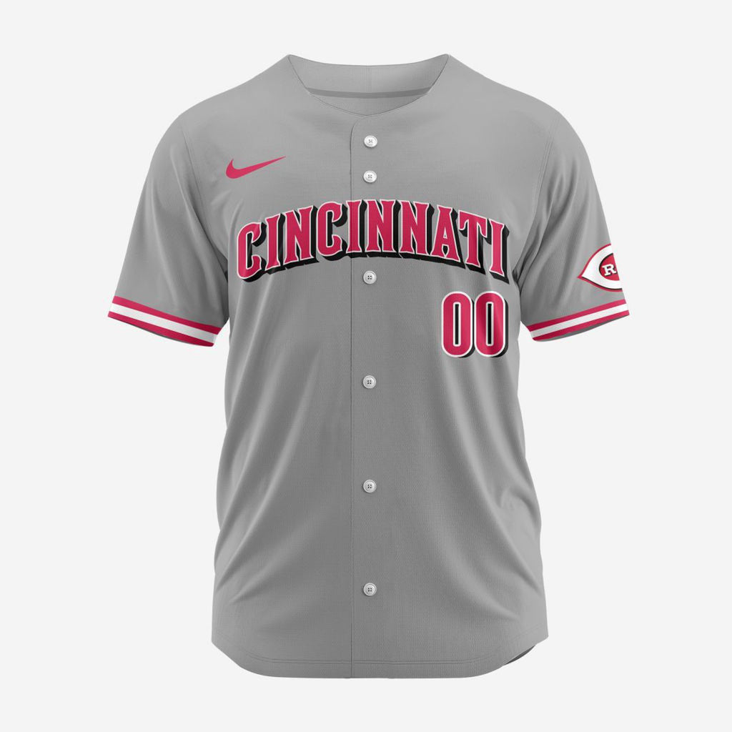 MLB Cincinnati Reds Personalized 2024 Road Baseball Jersey - Bafud