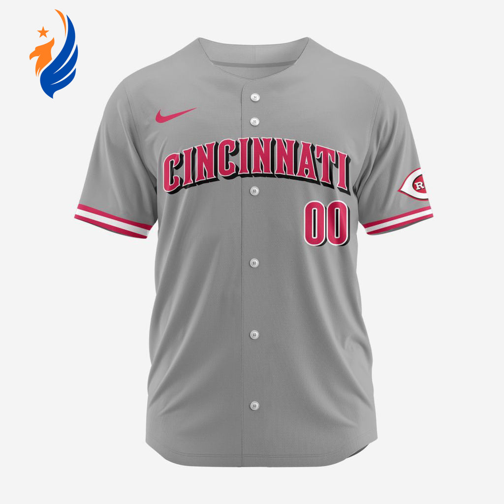 MLB Cincinnati Reds Personalized 2024 Road Baseball Jersey - Bafud