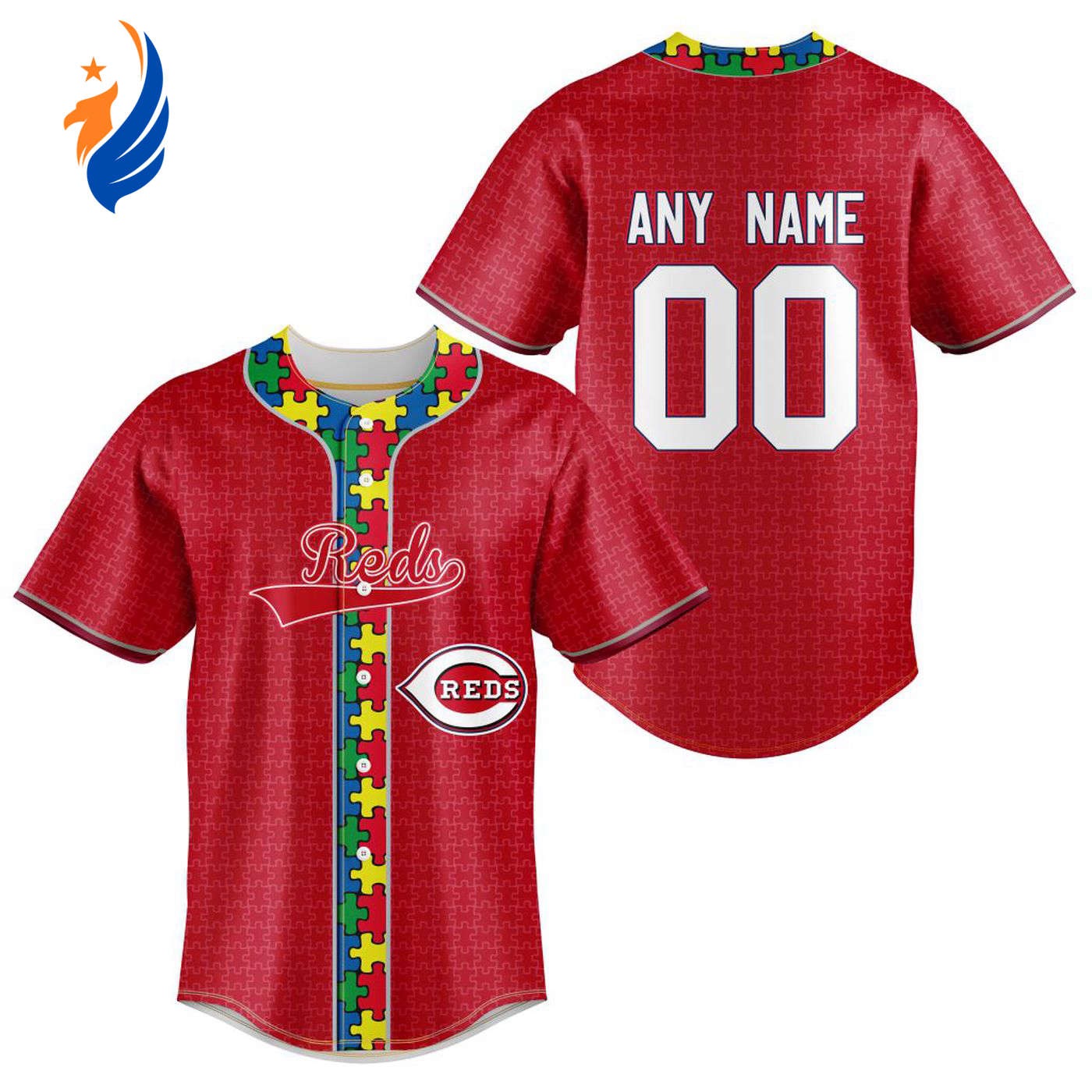 MLB Cincinnati Reds Specialized Baseball Jersey Fearless Aganst Autism Gift for Men Women - Bafud