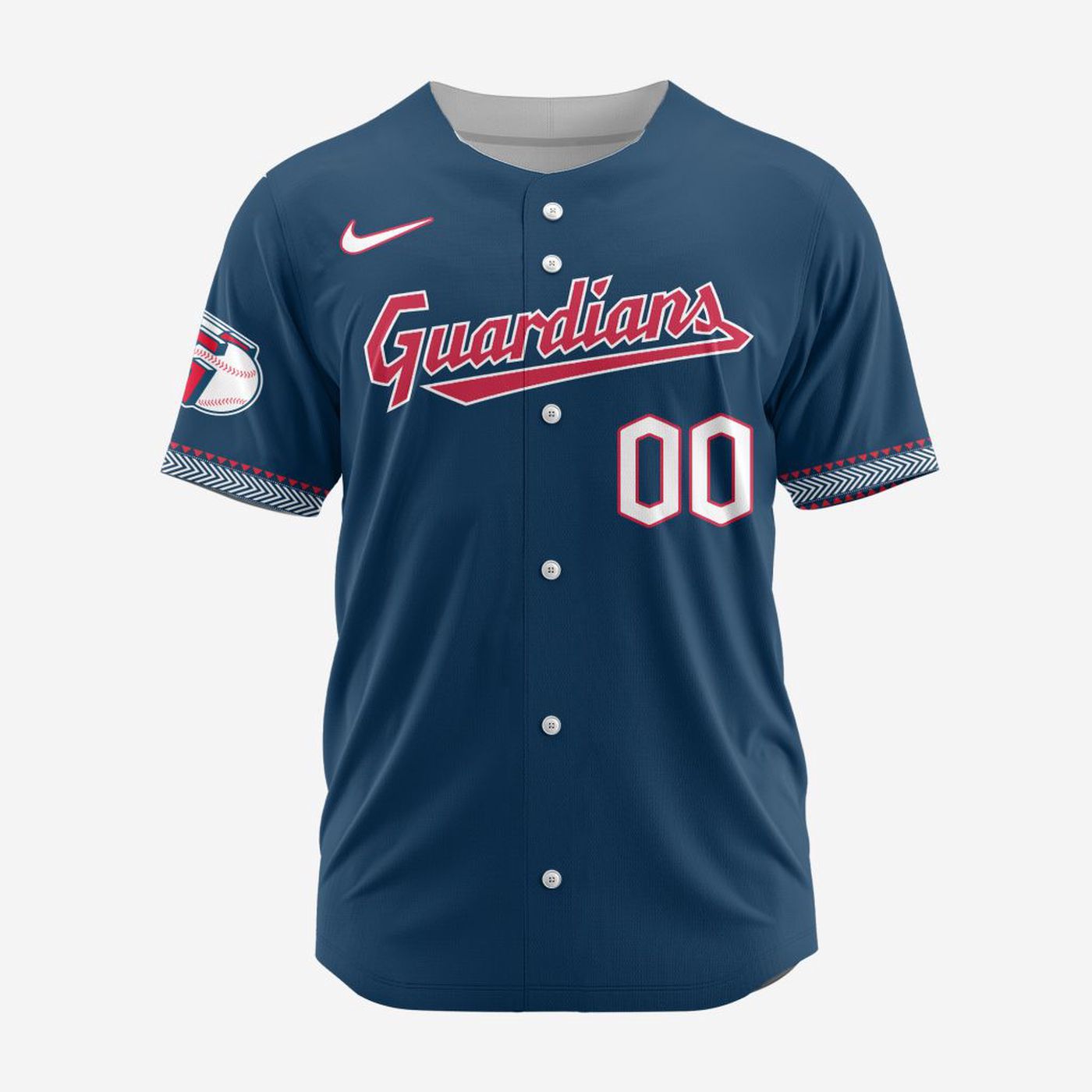 MLB Cleveland Guardians Personalized Alternate Design Concept Baseball Jersey 2402 - Bafud