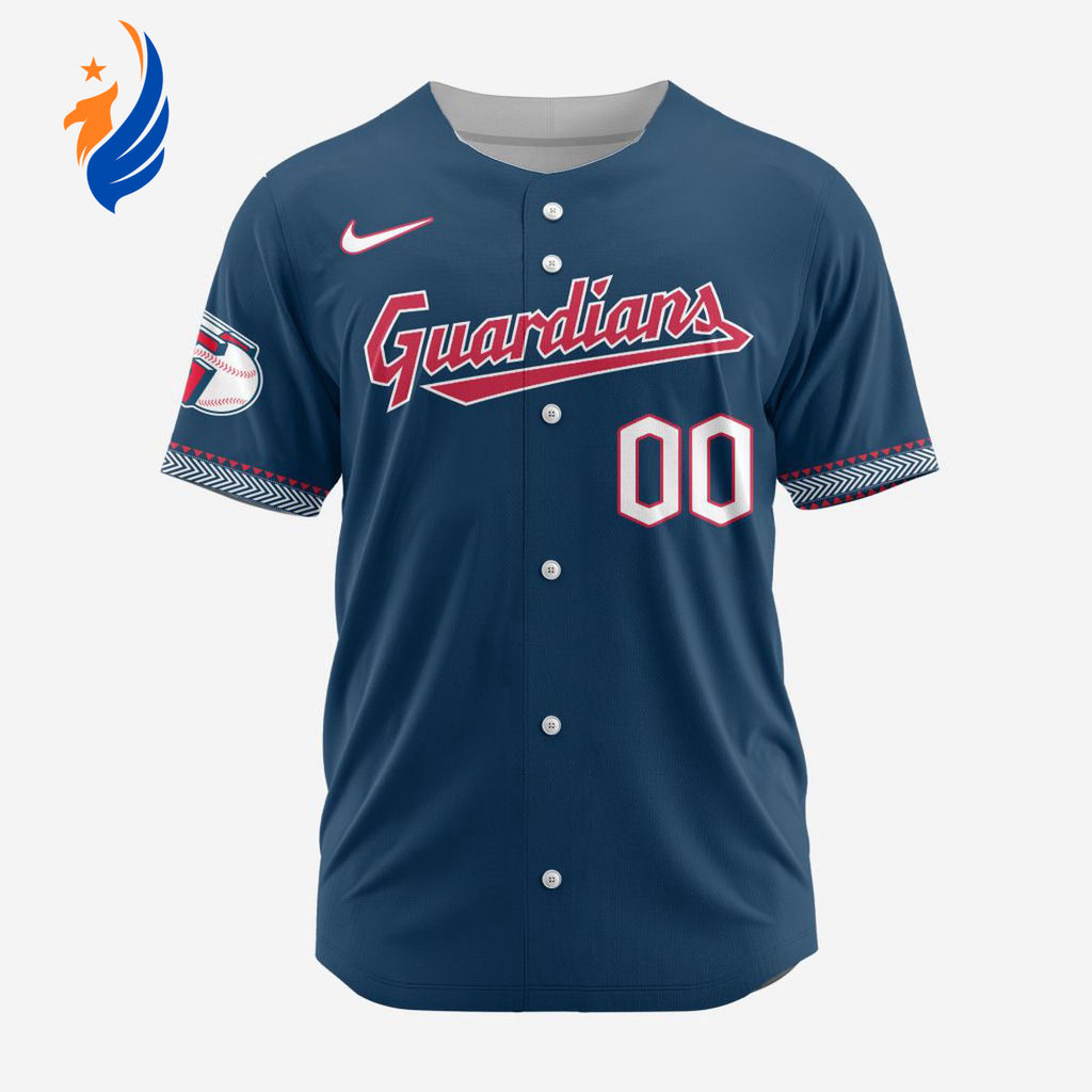 MLB Cleveland Guardians Personalized Alternate Design Concept Baseball Jersey 2402 - Bafud