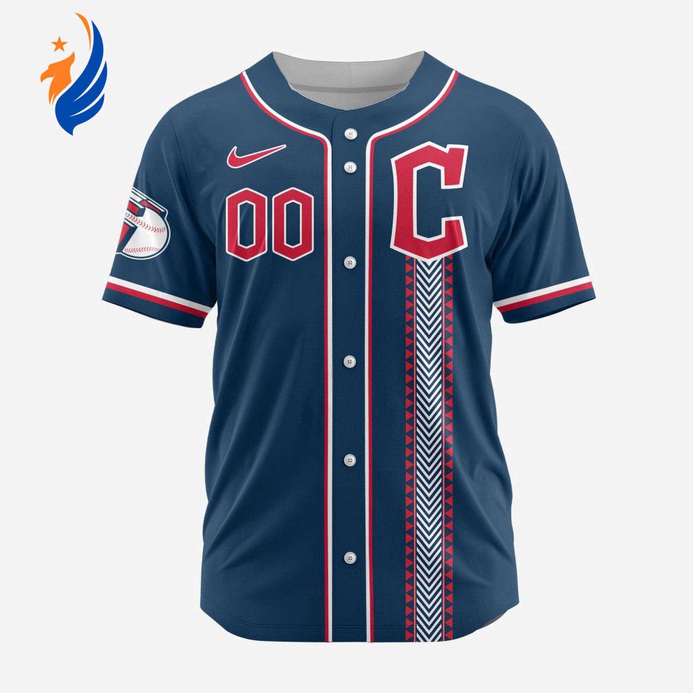 MLB Cleveland Guardians Personalized Alternate Design Concept Baseball Jersey 2404 - Bafud