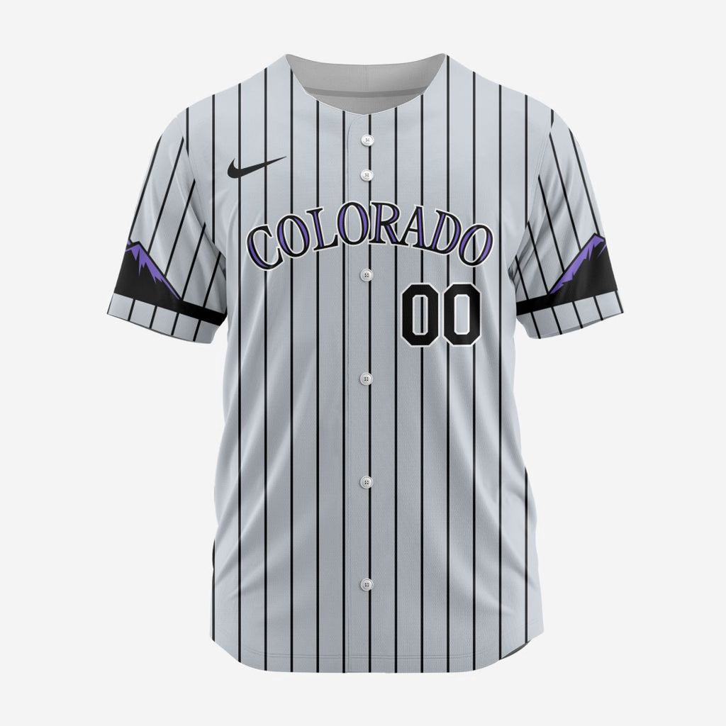 MLB Colorado Rockies Personalized Alternate Design Concept Baseball Jersey 2402 - Bafud