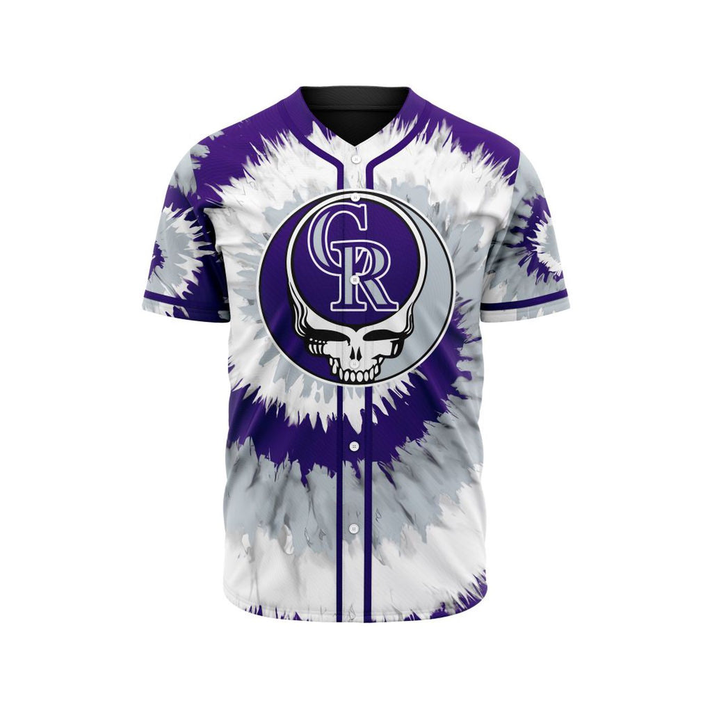 MLB Colorado Rockies Special Grateful Dead Design Baseball Jersey Gift for Men Women - Bafud