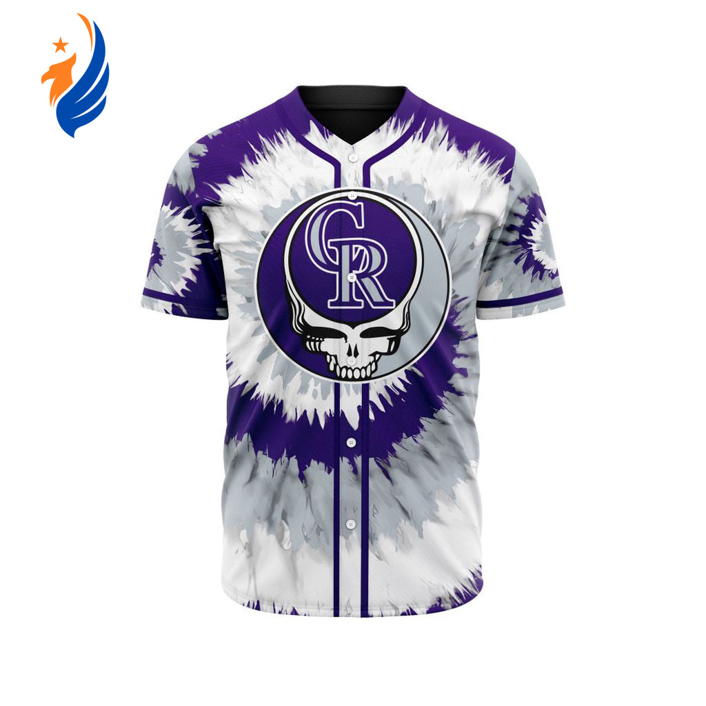 MLB Colorado Rockies Special Grateful Dead Design Baseball Jersey Gift for Men Women - Bafud