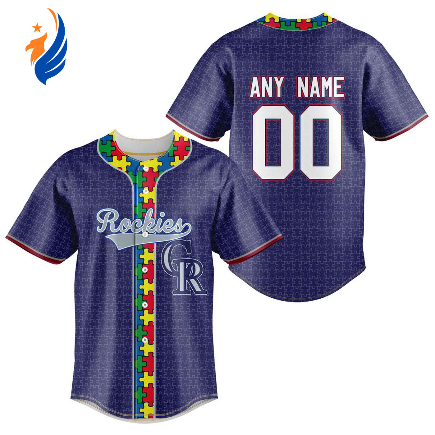 MLB Colorado Rockies Specialized Baseball Jersey Fearless Aganst Autism Gift for Men Women - Bafud