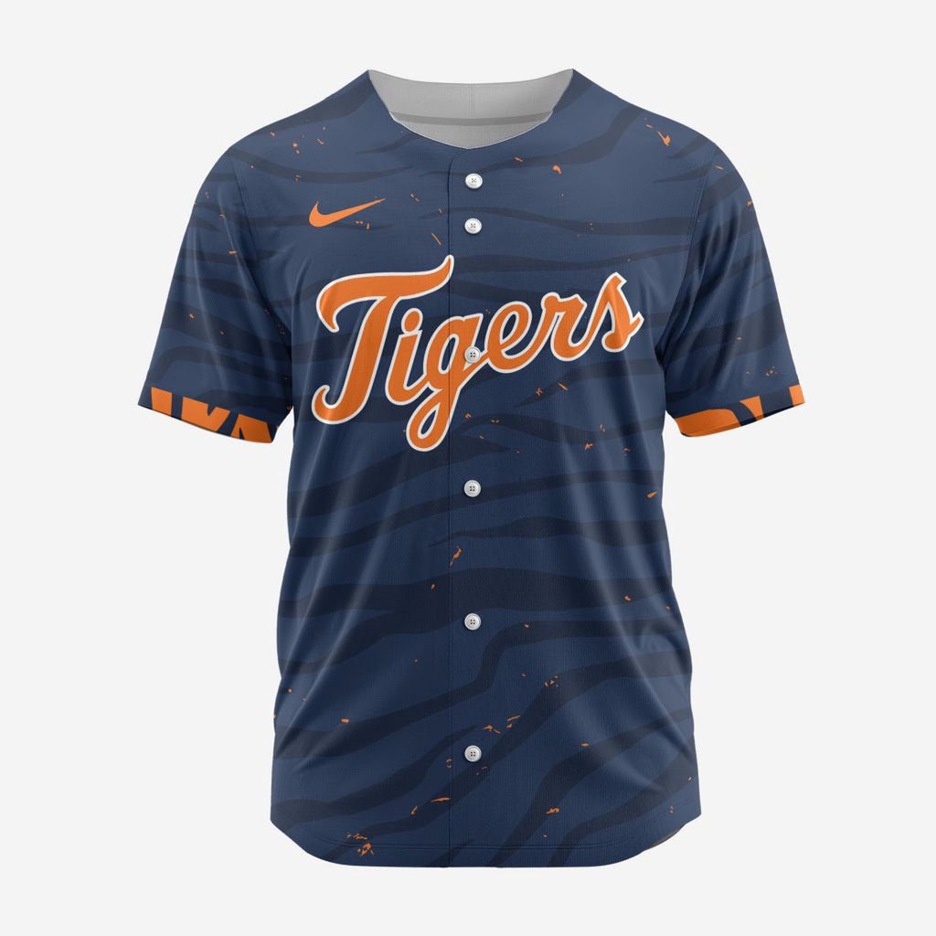 MLB Detroit Tigers Personalized Alternate Design Concept Baseball Jersey 2404 - Bafud