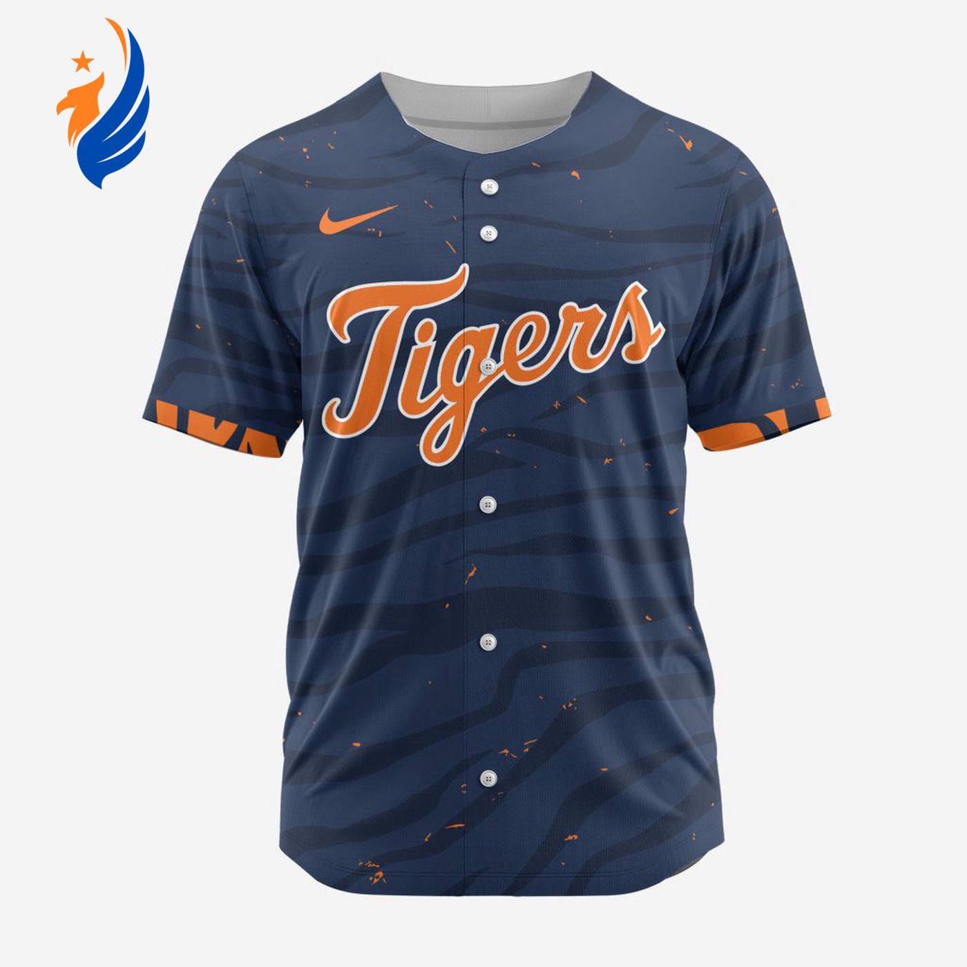 MLB Detroit Tigers Personalized Alternate Design Concept Baseball Jersey 2404 - Bafud