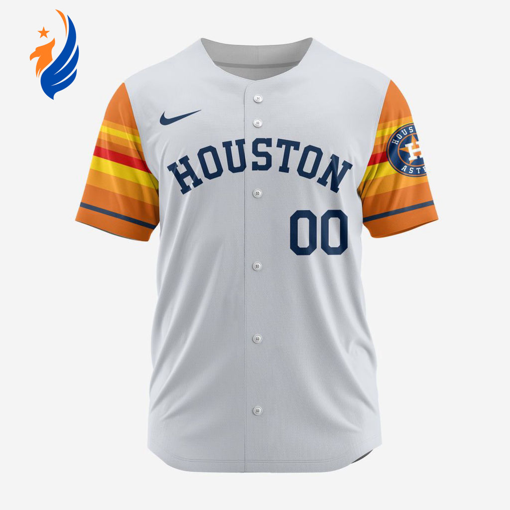 MLB Houston Astros Personalized Alternate Design Concept Baseball Jersey 2402 - Bafud