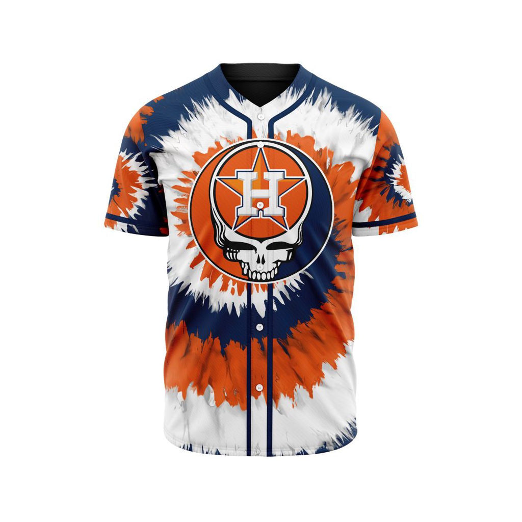 MLB Houston Astros Special Grateful Dead Design Baseball Jersey Gift for Men Women - Bafud