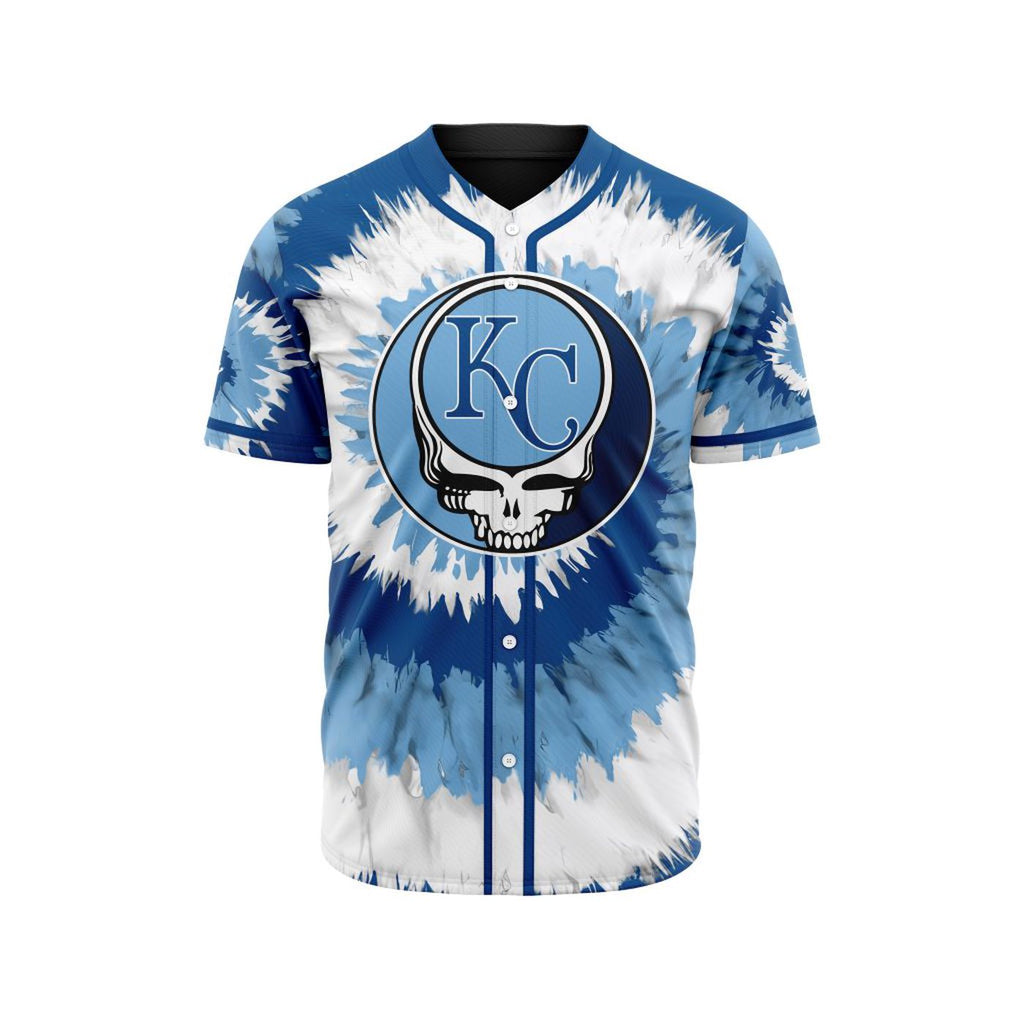 MLB Kansas City Royals Special Grateful Dead Design Baseball Jersey Gift for Men Women - Bafud