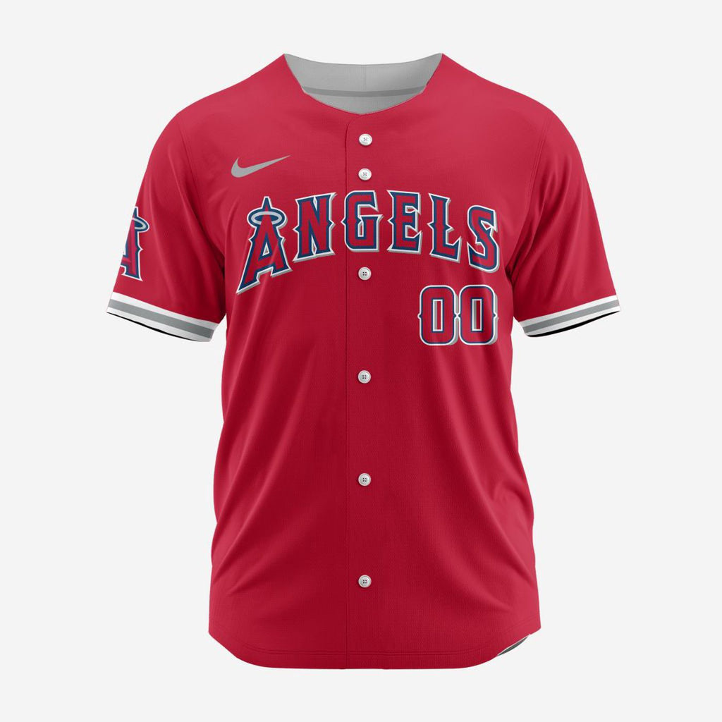 MLB Los Angeles Angels Personalized Alternate Baseball Jersey - Bafud